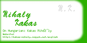 mihaly kakas business card